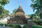 The ancient stupa or pagoda in the old temples in Chiang Mai, Thailand