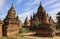 Ancient stupas in the archaeological zone Bagan, Myanmar Burma