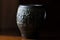 Ancient style Greek tile mug in the dark