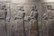 Ancient Sumerian stone carving on wall