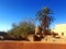 An ancient surveillance  tower standing in an habitation in the oasis of Figuig