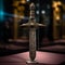 Ancient Sword Display: Reimagined Religious Art In Gothic Style