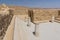 The ancient synagogue in Masada archaeological site on the eastern edge of the Judean Desert in Israel