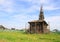 Ancient Tatar log mosque in the Tyumen region of Russia