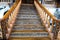 Ancient teak wooden stairs in Thailand