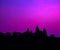 Ancient temple Angkor wat, Angkor Archaeological Park near Siem Reap in Cambodia sunrise tropical morning violet ssky