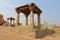 An ancient temple complex Hemakuta hill in Hampi, Karnataka, India.