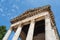 Ancient temple of Emperor Augustus with Corinthian Columns, Republic Square, Pula, Croatia