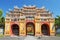 Ancient temple gates in Imperial City, The Purple Forbidden City, Hue, Vietnam