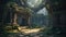 Ancient Temple Hidden in Jungle Depths, Perfect for RPG illustration