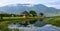 Ancient temple with Lake Bratan