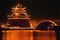 Ancient Temple Night Jinming Lake Kaifeng China