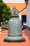 Ancient Thai bronze bell in the temple Bangkok, Thailand