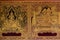 Ancient Thai pattern on wall in Thailand Buddha Temple , Asian Buddha style art, Beautiful pattern on temple wall