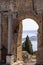 Ancient theatre of Taormina, ruins of ancient Greek theatre, Taormina, Sicily, Italy