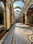 The ancient tiled floor of the Galerie Vivienne on a quiet day, Paris, France