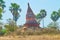 The ancient tilted stupa, Bagan, Myanmar