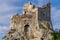 The ancient Torre Vecchia tower, Gorgona island, Livorno, Italy, on a sunny day