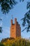 The ancient tower of the Rocca di Federico II that dominates the historic center of San Miniato Pisa, Italy