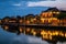 Ancient town of Hoi An at night, Vietnam. Long exposure, Hoi An ancient town riverfront, AI Generated