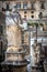 Ancient town Modica and sculptures of the church or Dome of San Pietro Saint Peter ,Sicily, Italy