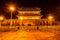 The ancient traditional Chinese Arrow Tower in the night, as known as Archery tower, or Jian Lou in Chinese located at Zhengyangme