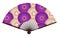 Ancient Traditional Japanese fan with Japanese Flower Pattern, Noble And Luxurious