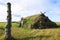 Ancient traditional turf house in Iceland