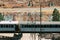 Ancient train station in the mines of Rio Tinto in Huelva. Andalusia, Spain