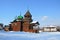 Ancient Trinity Troitskaya church from the village of Dyadino in the village of Taltsy, Irkutsk region, Russia