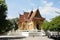 Ancient ubosot ordination hall and antique church chapel for thai people travel visit respect praying blessing buddha with holy