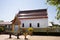 Ancient ubosot ordination hall and antique old church for thai people travelers travel visit respect praying blessing wish holy