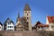 Ancient Ulm old city wall autumn season, Germany, Lutheran minster Baden-WÃ¼rttemberg, Highest christian church