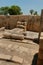 Ancient unfinished and ruined constructions in the Brihaddisvara Temple in Gangaikonda Cholapuram, india.