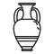 Ancient vase auction icon outline vector. Sell price