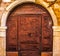 Ancient Venetian wooden door