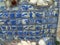 Ancient Vietnamese Delft Antique Blue White China Mosaic Ceramic Porcelain Mosaico Pattern Coconut Kingdom Monk Religion Island