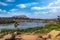 Ancient Vijayanagara Empire civilization ruins near Tungabhadra river, Hampi, Karnataka, India