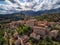 Ancient Village of Sarnano, Italy, Marche - Aerial View