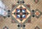 Ancient vintage colorful isometric tile floor or wall for background and texture