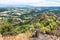 Ancient volcanic rocksand mountain that rise high out of fertile plains, Borac village, Serbia