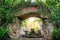 Ancient volcanic village entrance gate made of volcanic rock at Huoshankou volcanic cluster national park in Haikou Hainan China