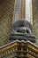 Ancient Volcano stone Buddha sculpture in the Emerald Buddha Temple