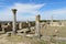 Ancient Volubilis town ruins, arch and columns