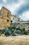 Ancient wall of  Italian city Ostuni in Apulia , Italy