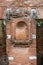 Ancient wall of Roman bricks in Ostia antica, Italy