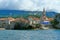 Ancient walls of Old Budva surrounded by the sea, Montenegro