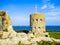 Ancient watchtower on the Guernsey island