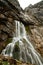 Ancient waterfall in mountains of Abkhazia.