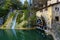 Ancient watermill wheel, Molinetto della Croda in Lierza valley. Refrontolo. Italy